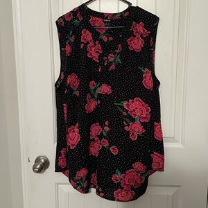 Torrid Sleeveless Floral Blouse